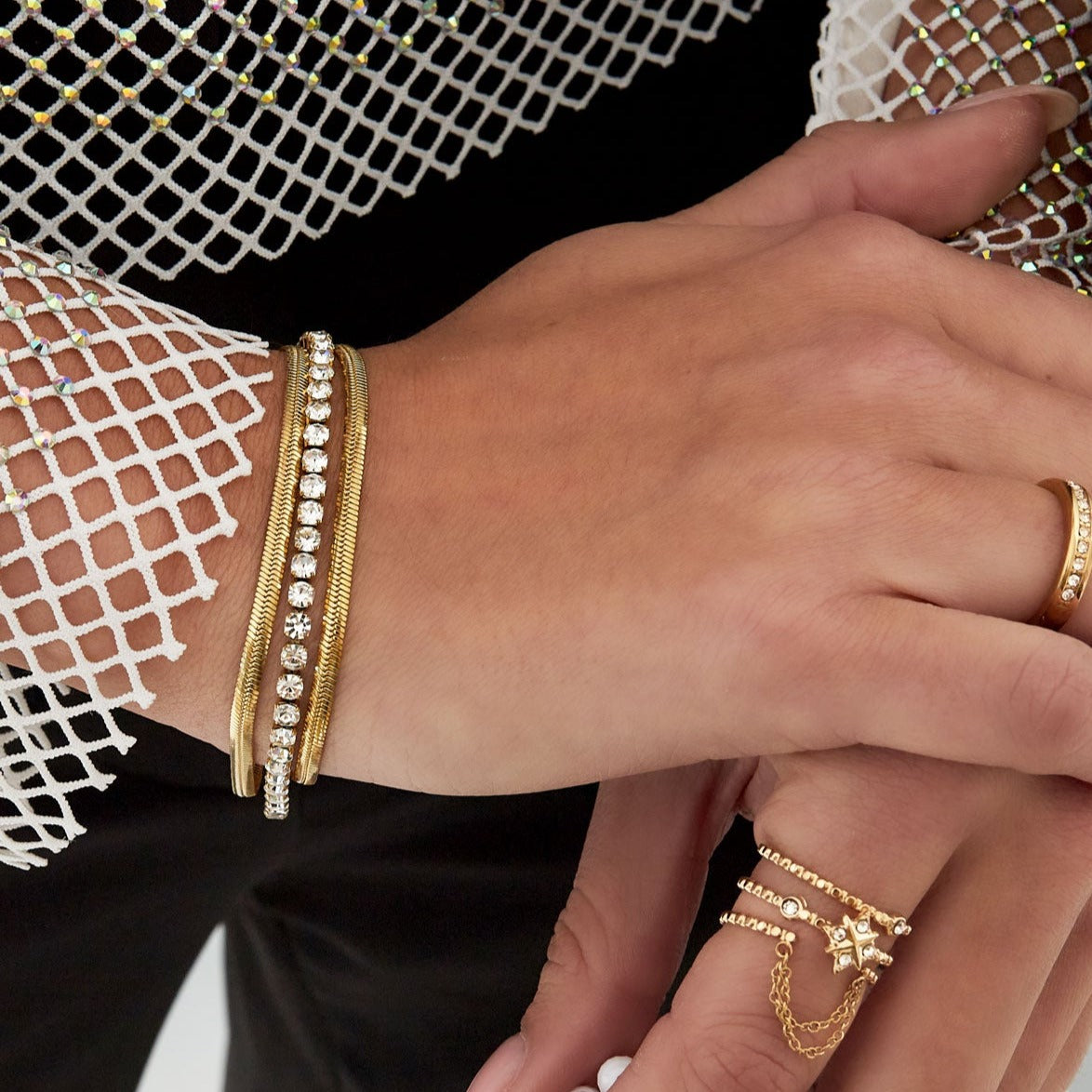 Armband snake met zirkonia