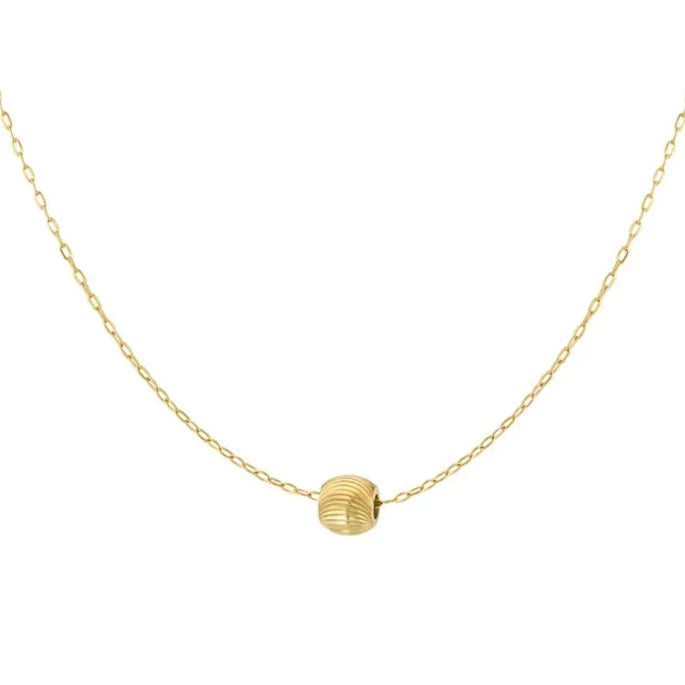 Ketting met ronde bedel met print