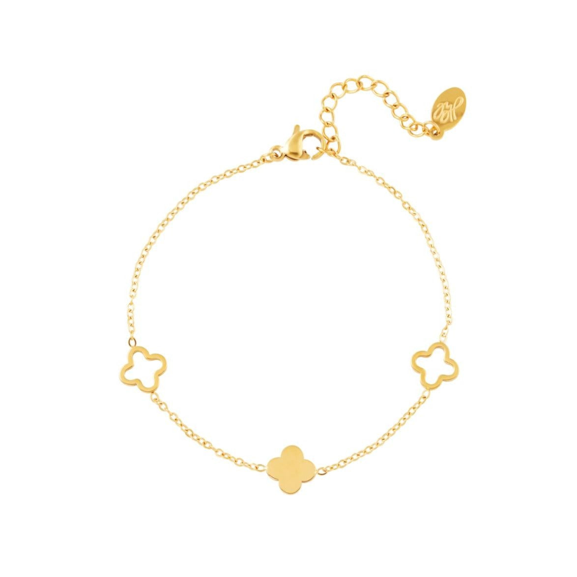 Armband met klavertjes