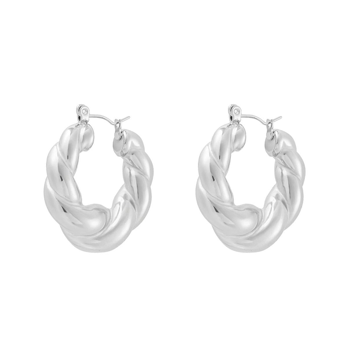 Gedraaide croissant oorbellen