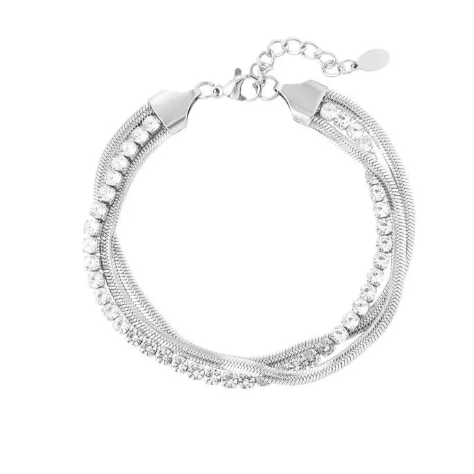 Armband snake met zirkonia