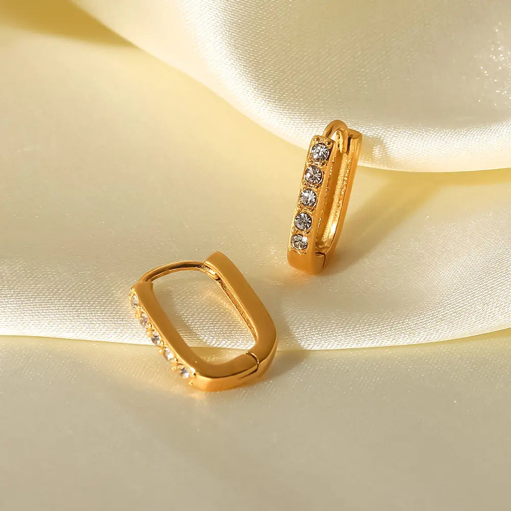 Ovale zirkonia oorbellen