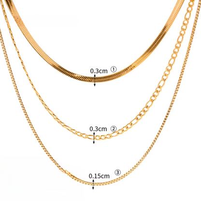 Stacking ketting 18k plated gold